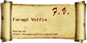Faragó Vulfia névjegykártya
